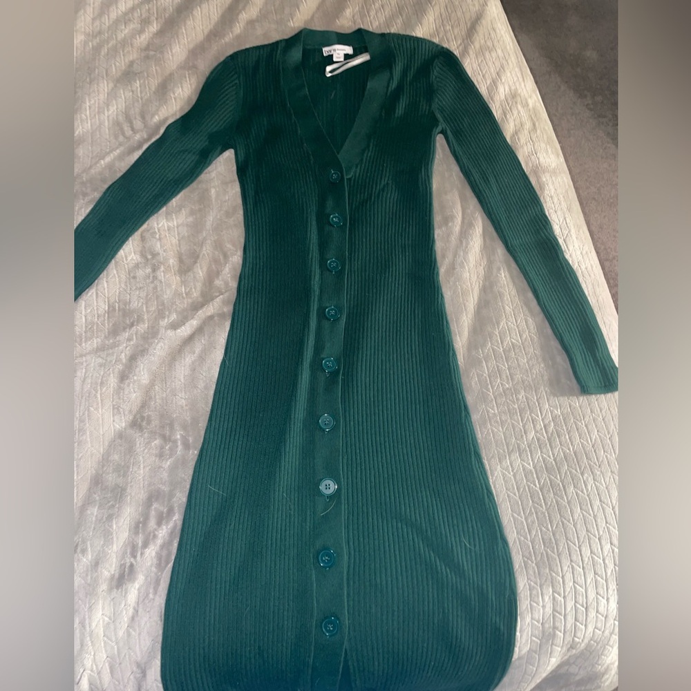 Bar III green sweater dress in size xs